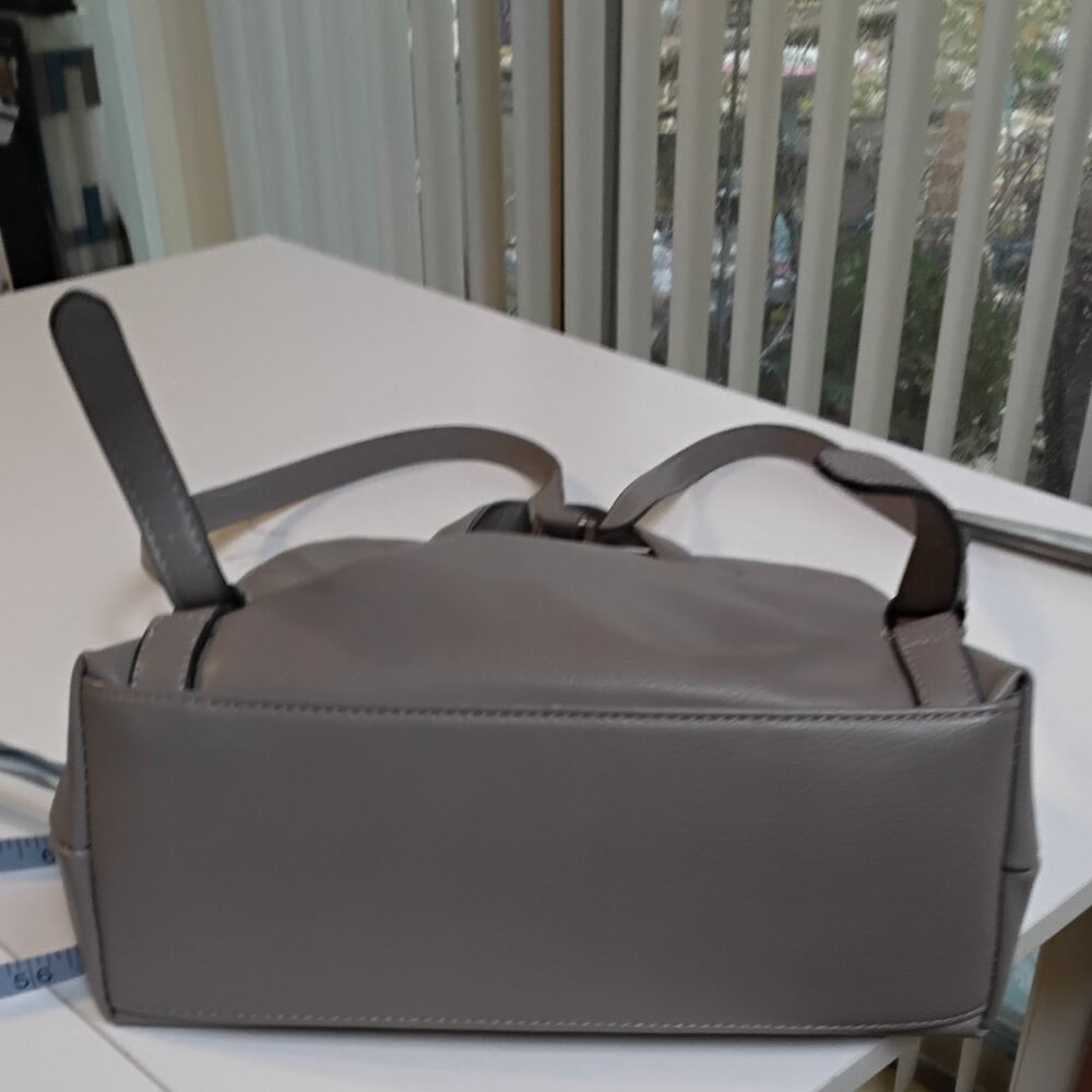 Vegan Leather/Faux Gray Pebble texture (a new day) backpack - Picture 11 of 11